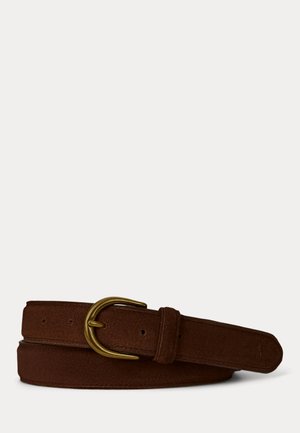 Polo Ralph Lauren, FULL-GRAIN LEATHER BELT - Gürtel - dark brown