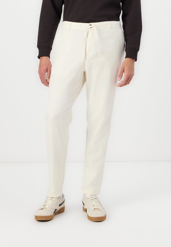 SLH SLIM TAPE BRODY PANT - Trousers - cloud dancer