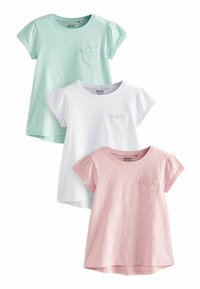 Next - DAISY POCKET 3 PACK - REGULAR FIT - Pamata T-krekls - pink blue white Miniatūras attēls 1