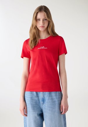 MC RICAMO - T-shirt con stampa - rosso