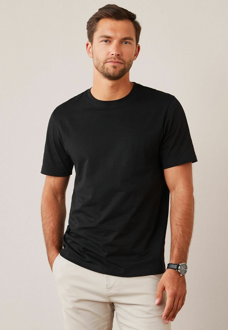 Next - T-shirt - bas - mottled black, Förstora