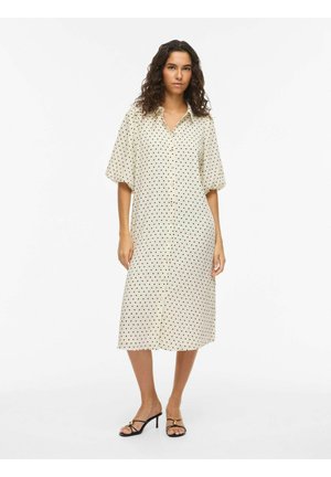 VIEA POLKA-DOT - Robe chemise - cloud dancer