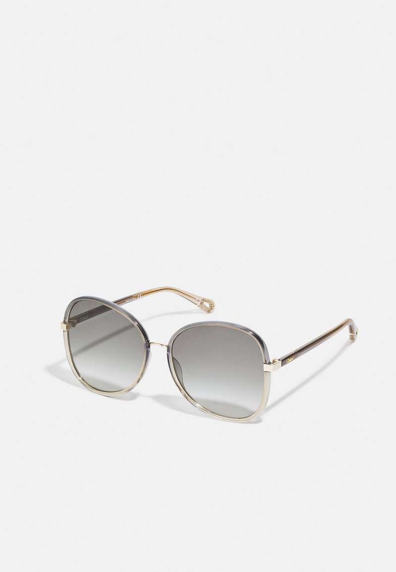 CHLOÉ FRANKY OVERSIZED ROUND ACETATE SUNGLASSES - Päikeseprillid - grey
