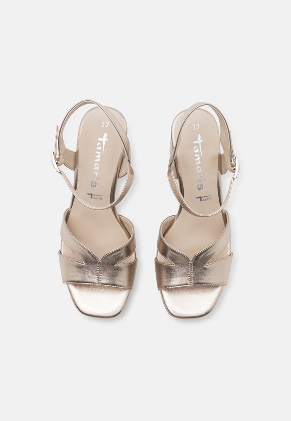 High heeled sandals - light gold4