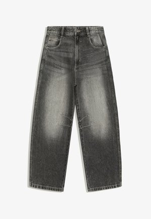 Bershka, BACK EMBROIDERY JEANS - Džínsy s rovným strihom - grey