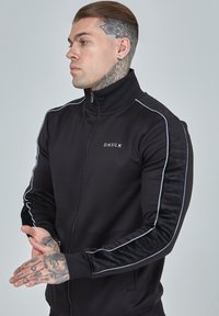 SIKSILK PANELLED  - Tröja med dragkedja - black