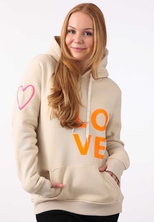 LOVE - Kapuzenpullover - beige