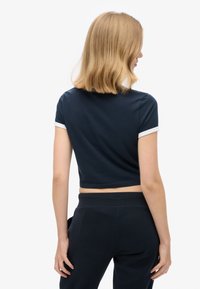 Superdry & Co VINTAGE RINGER CROP - T-shirts basic - eclipse navy