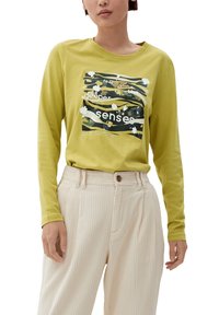 s.Oliver PRINT MIT 3/4 ÄRMELN - Langarmshirt - gelb