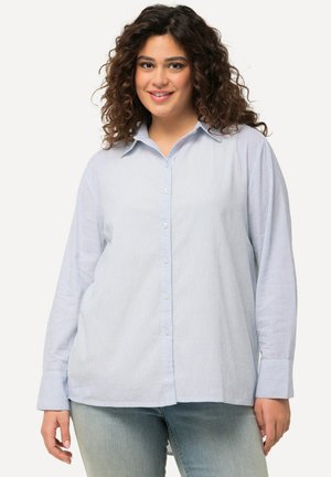 PINSTRIPED LONG SLEEVE BUTTON - Overhemdblouse - sky blue