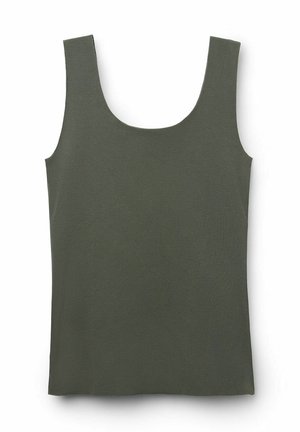 Tezenis MIT OFFENKANTIGER VERARBEITUNG - Top - grün safari green
