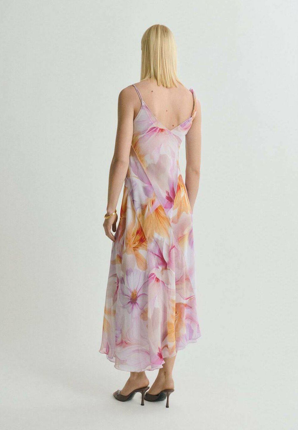 azalea mango vestito lungo fiori