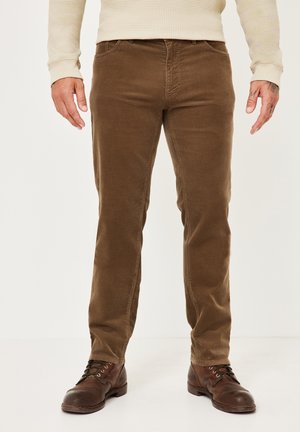 MILTON REGULAR FIT MIT STRETCH - Trousers - taupe