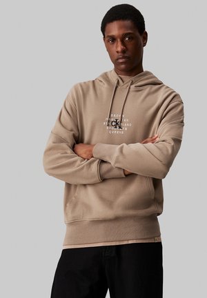 NYC STAMP GRAPHIC HOODIE - Mikina s kapucňou - brindle