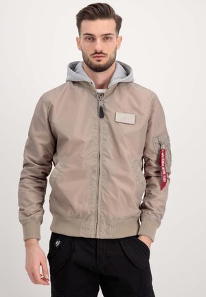 Alpha Industries HOOD - Bomber bunda - vintage sand