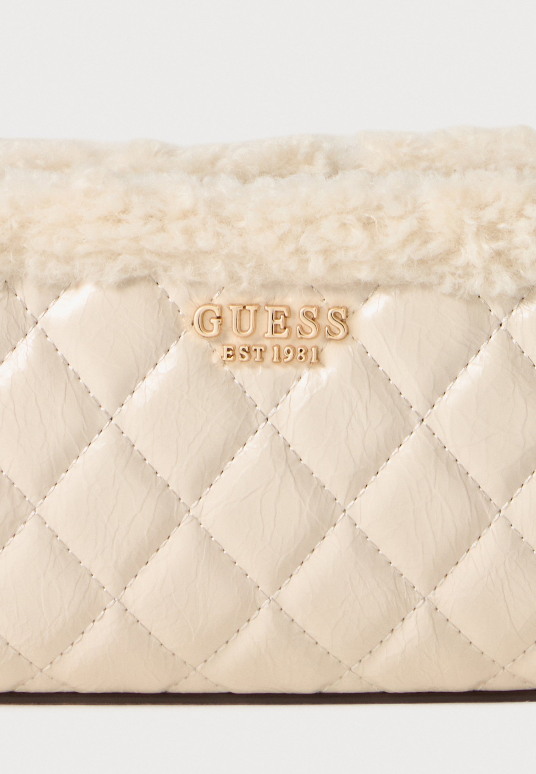 GUESS Umhängetasche Shaida – Stone Creme, Mit Verstellbarem Riemen & Vielen Fächern