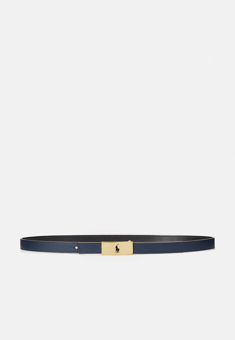 Polo Ralph Lauren POLO ID REVERSIBLE LEATHER BELT - Klassiske belter - marine navy/black