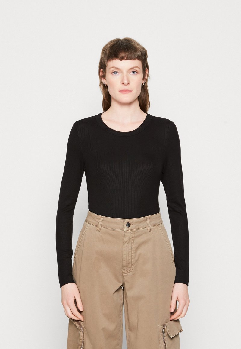 Selected Femme SLFDIANNA O NECK - Langærmet T-shirt - black