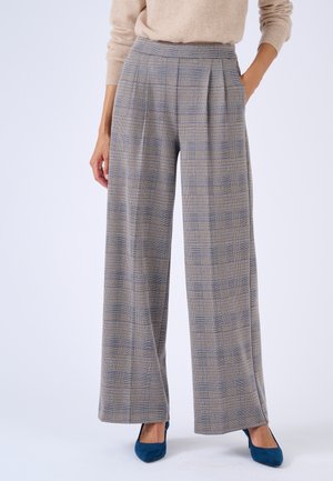 LARGE MILANO - Pantalon classique - marron prince de galles