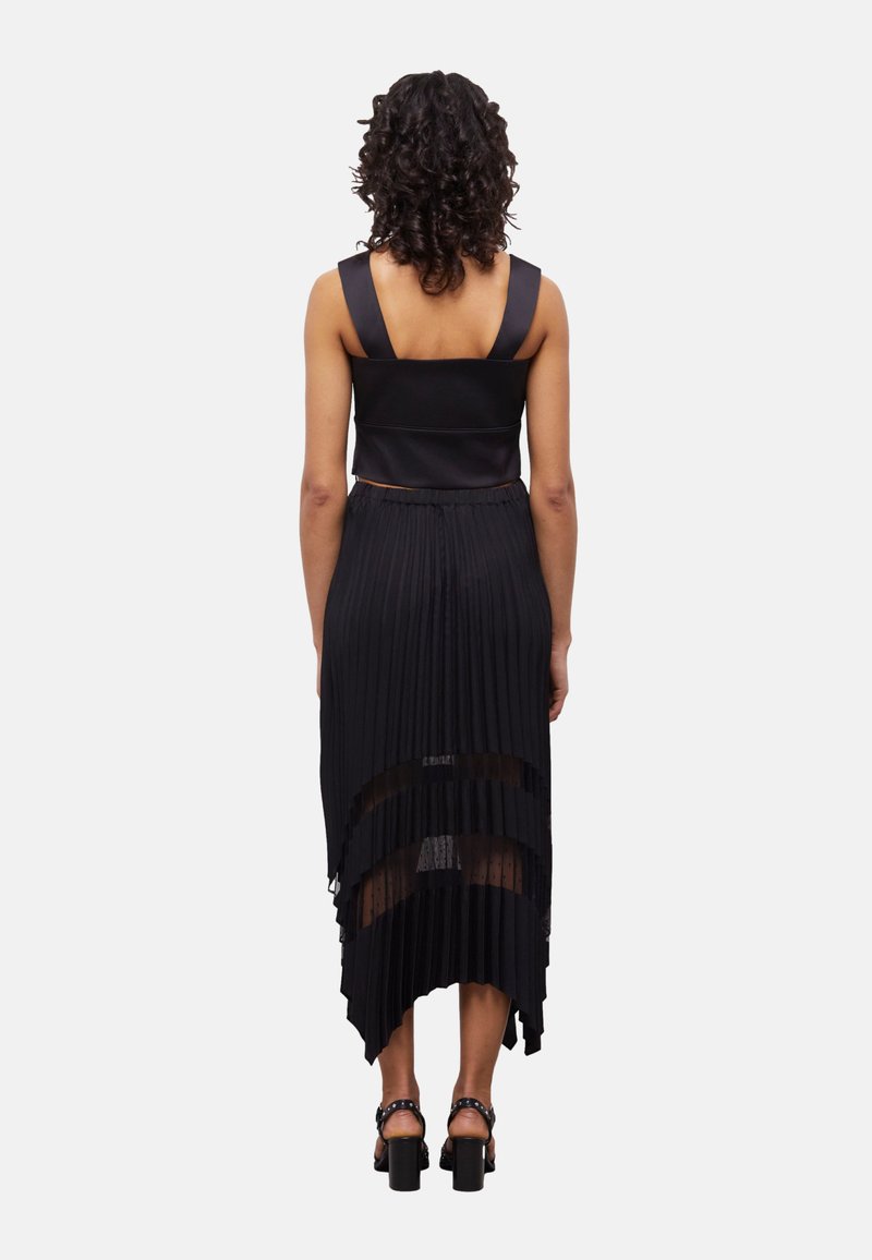 Jupe Noire Asymétrique Femme, Taille 38, Longueur Midi - Marque Encore Une Fois, En Très Bon état