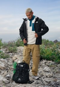 The North Face M YUMIORI 1/4 ZIP - Fleecetröja - white dune/midnight petrol/mallard blue