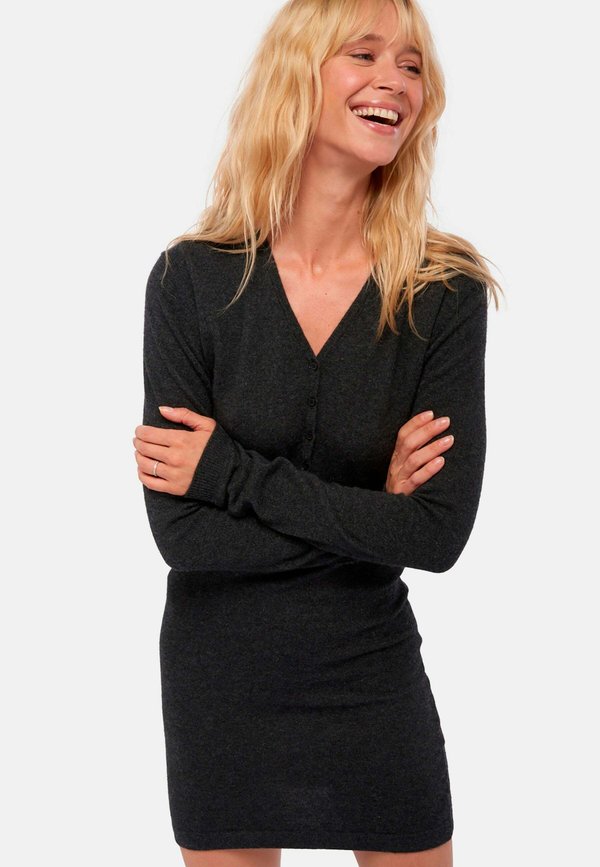 MAUD - Strickkleid - charcoal marl