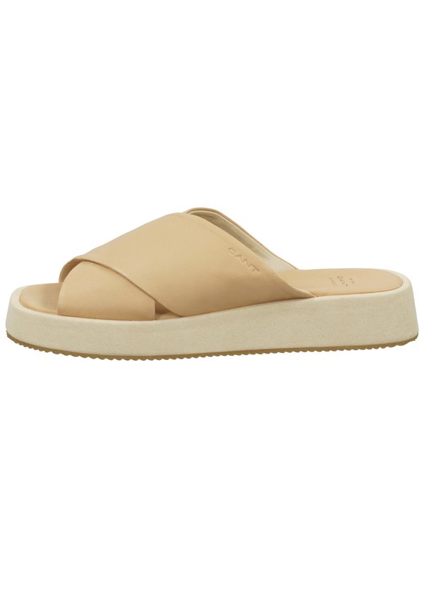 FLORRI - Pantolette flach - natural