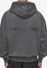 Pegador COLNE LOGO JACKET - Zip-up sweatshirt - washed anthracite/black