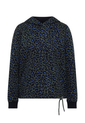 Cecil, SWEATSHIRT MIT KAPUZE UND LEO-MUSTER - Felpa con cappuccio - dried olive green