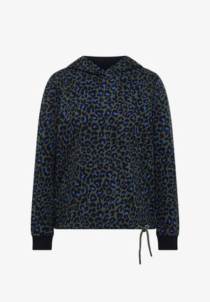 Cecil, SWEATSHIRT MIT KAPUZE UND LEO-MUSTER - Hættetrøje - dried olive green