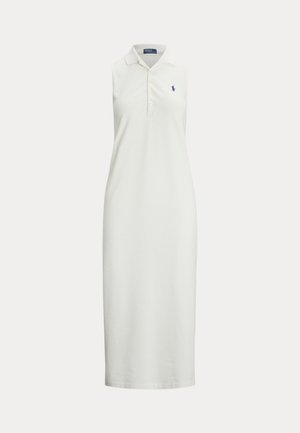 Polo Ralph Lauren, STRETCH-COTTON SLEEVELESS POLO DRESS - Denní šaty - white