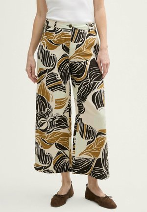 TOM TAILOR CULOTTE - Trousers - neutral cut leaves design