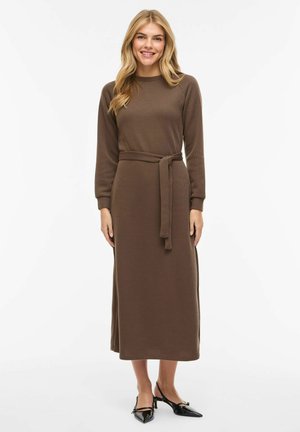 VIEMMY LANGÄRMELIGES - Strickkleid - chocolate brown