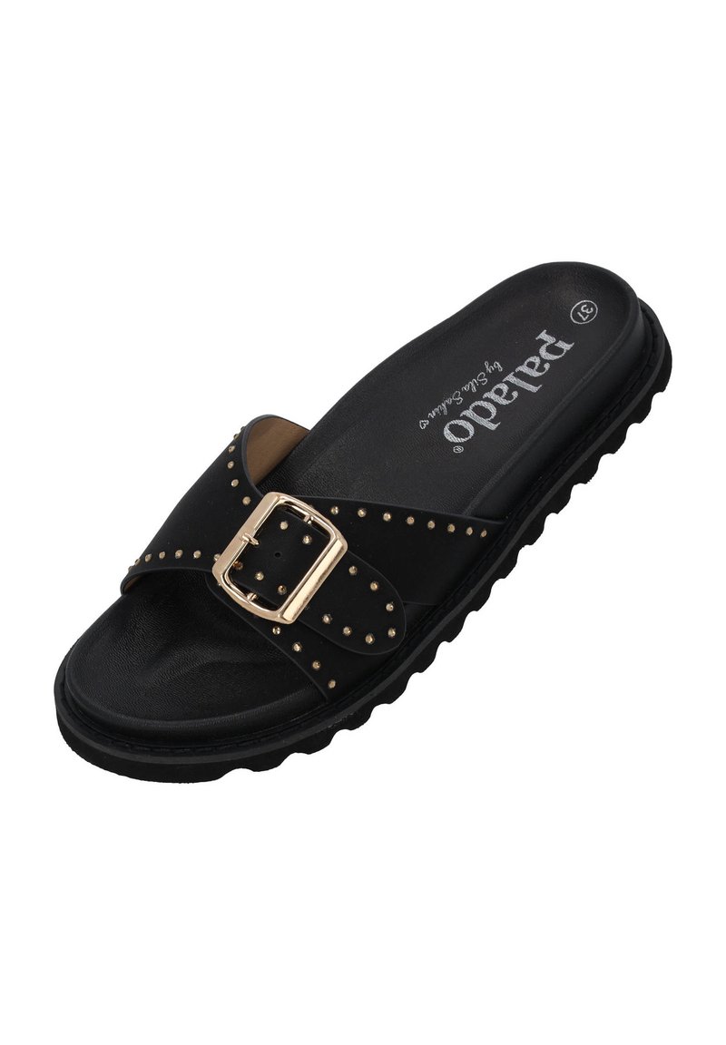 Mules Noir Synthétique - Taille 40 - Style Sandale/tongs - Femme - Neuf Avec Boîte