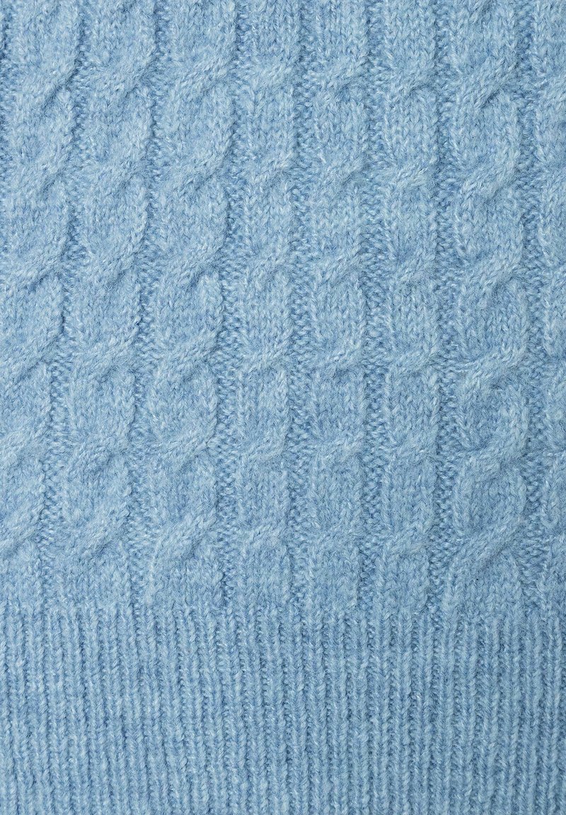 More More MIT ZOPFMUSTER Strickpullover hellblau meliert - Main Image