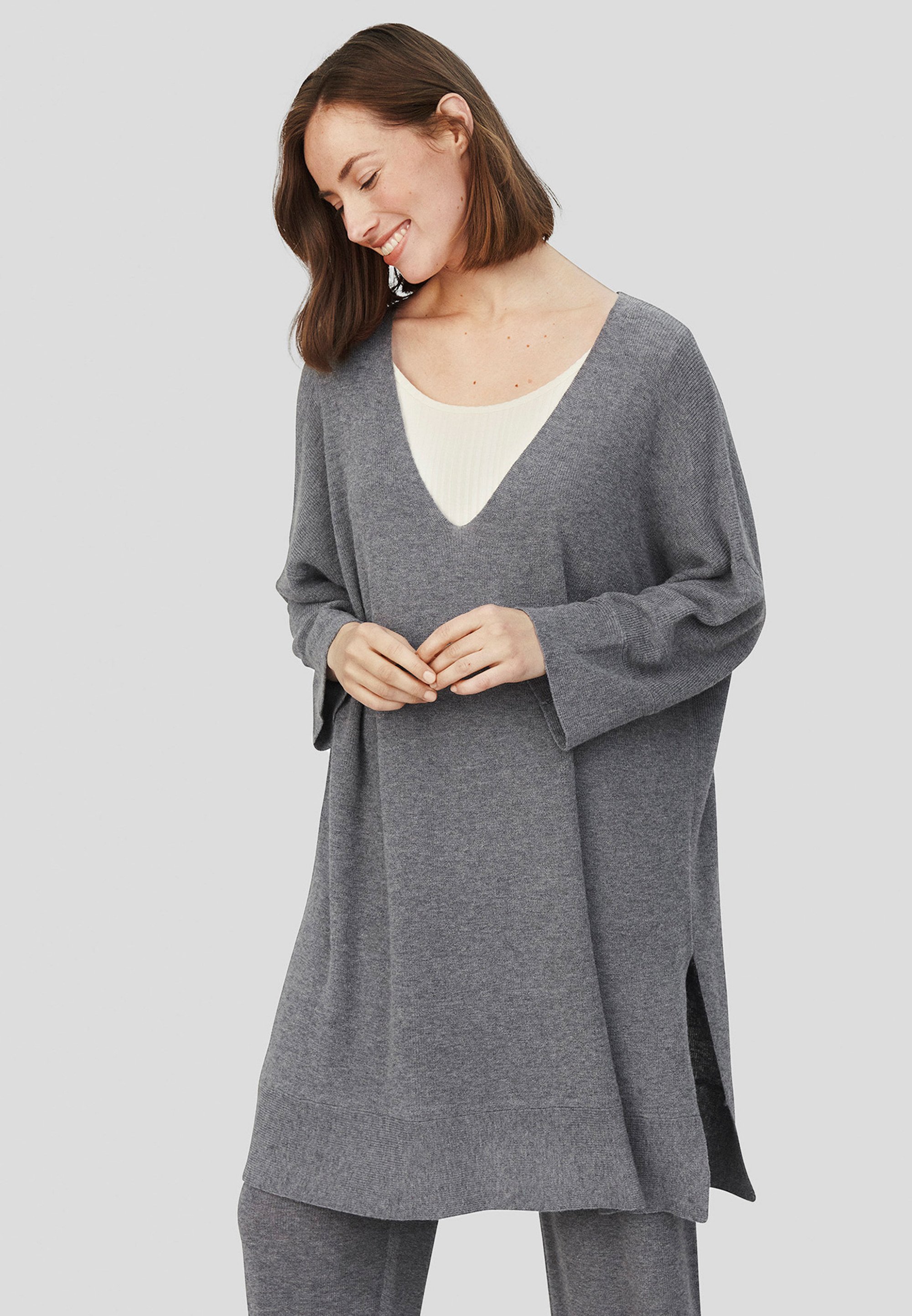 Masai GRANCOISE - Gebreide jurk - grey mel/grijs - Zalando.nl