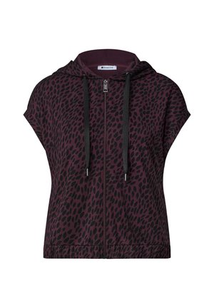 Street One, HOODED VEST WITH A PRINT - Sweat zippé - rustic rouge