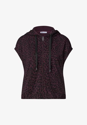 Street One, HOODED VEST WITH A PRINT - Sweat zippé - rustic rouge