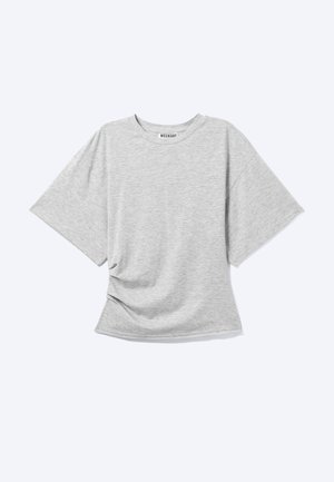 Weekday, SHARON DRAPED - Camiseta básica - grey melange
