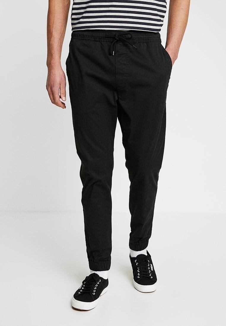 Solid Pantalon classique - black