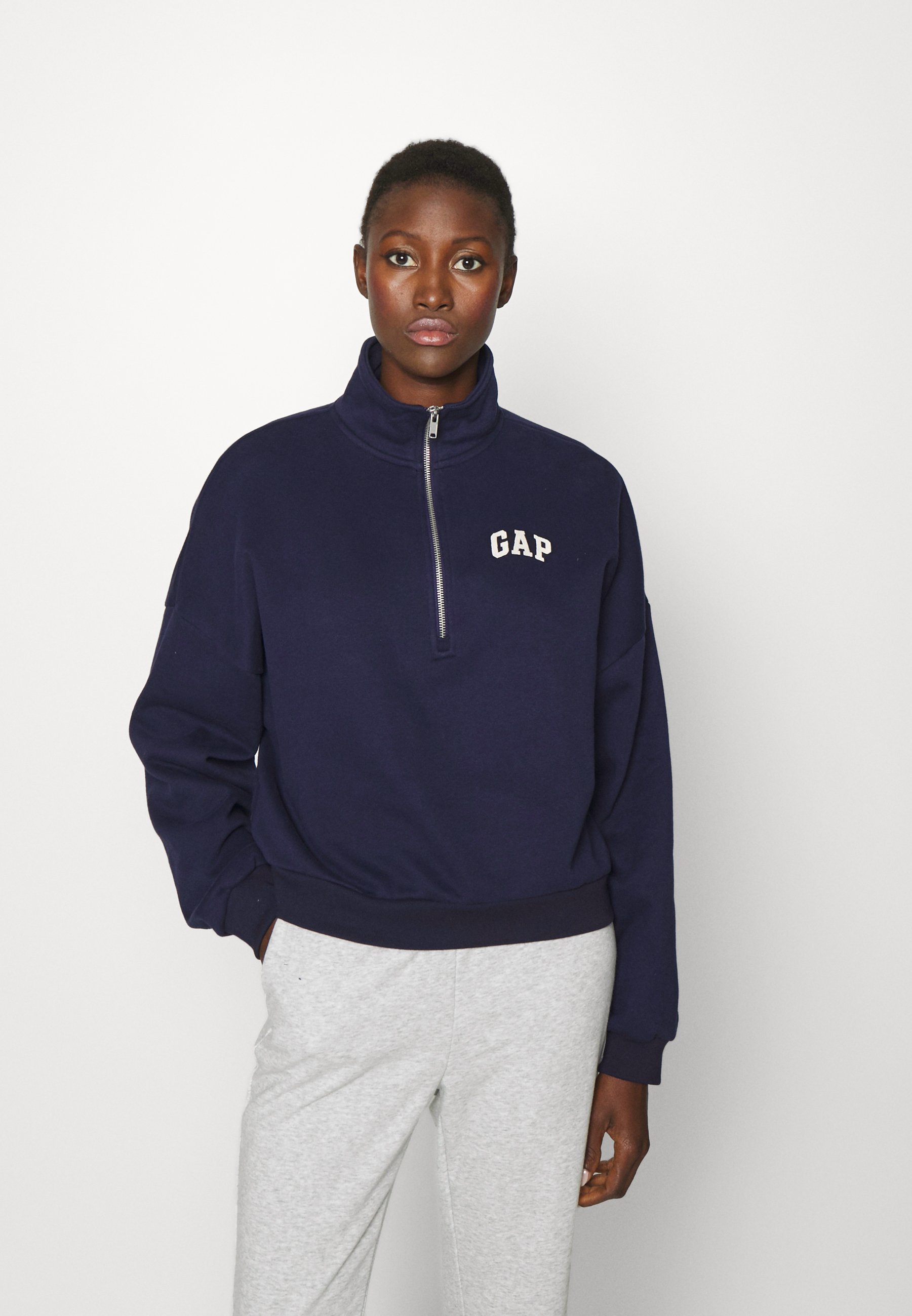 Gap Tall GAP CROP HALF ZIP - Sweatshirt 