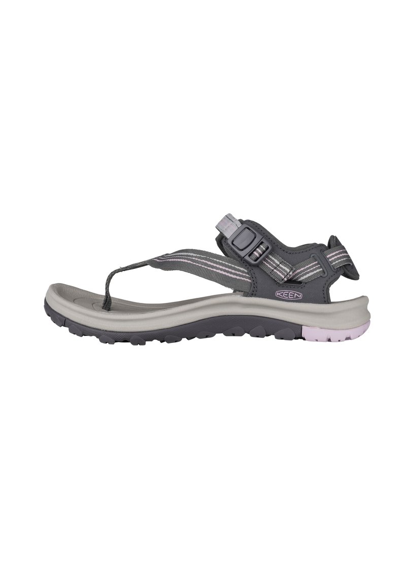 Keen TERRADORA II TOE POST - T-bar sandals - dark grey/dawn pink