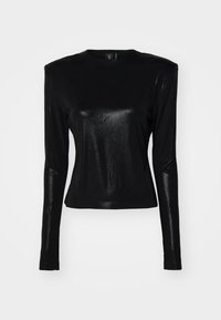 SHOULDER PAD LONG SLEEVE CREW  - Top s dlouhým rukávem - black