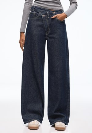 Bershka WIDE - Traperice opuštenog kroja - royal blue