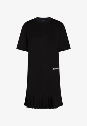 Karl Lagerfeld Jeans, PLEATED HEM - Φόρεμα από ζέρσεϊ - black