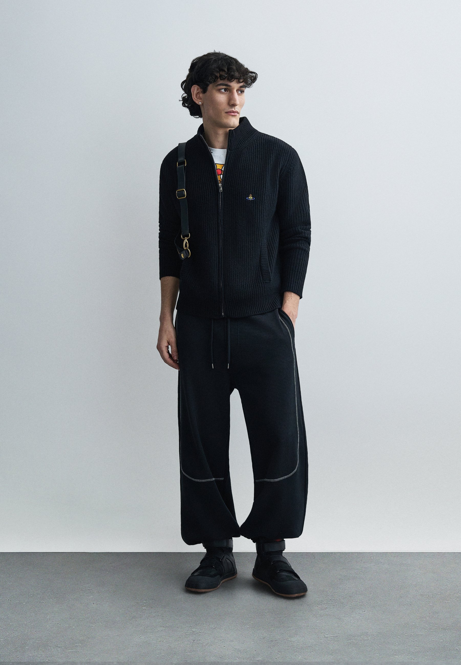 Vivienne Westwood FISHERMAN ZIP UP - Cardigan - black - Zalando.co.uk