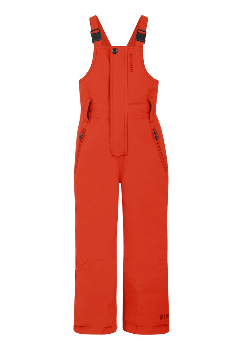 Pantalon de ski rouge vintage des années 80 à bretelles