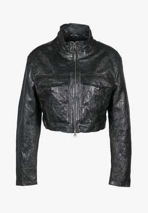 SHORT FEE - Veste en cuir - black