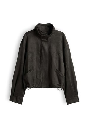 someday., LOOSE FIT - Faux leather jacket - midnight olive