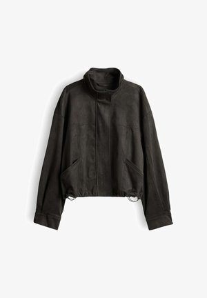 someday., LOOSE FIT - Faux leather jacket - midnight olive